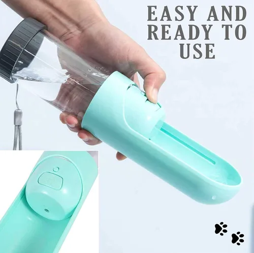 Vista 2 de Dispensador portátil plegable para mascotas, perros, gatos, animales de viaje, botella de agua potable. Traiga caminatas, caminatas y cualquier
