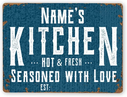Vista 22 de Letreros de cocina personalizados personalizados para cocina, decoración de pared, letreros de metal para restaurante de mostrador, bar en casa