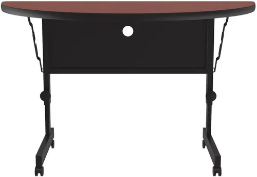Vista 7 de Correll Deluxe (HPL) Mesa de oficina abatible, 24 x 48 pulgadas, cereza