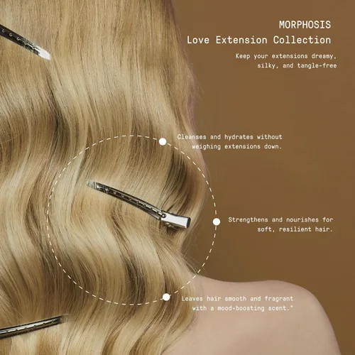Vista 7 de FRAMESI Morphosis Love Extension Champú de 8.4 onzas líquidas, champú para extensiones de cabello y pelucas, ingredientes naturales, limpia e