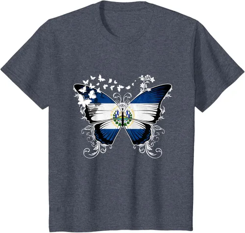 Vista 64 de Camiseta Salvadoreña Bandera El Salvador, Negro