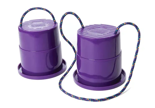 Vista 7 de Just Jump It EZ Can Steppers Zancos para Niños, Piedras de Equilibrio para Niños, Plataforma de Caminata Zanco Juguete Sensorial Stomper para Niños