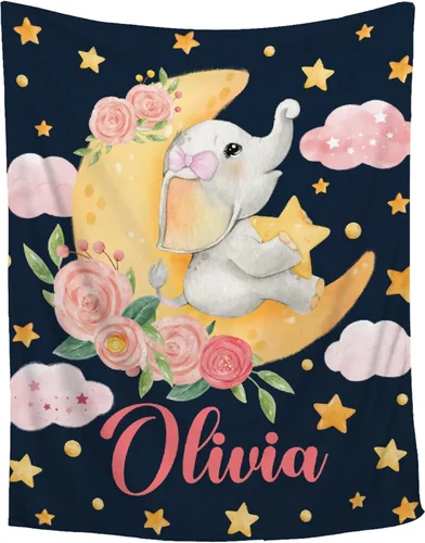 Vista 15 de Manta de bebé personalizada con ciervos florales, manta personalizada de ciervos con nombre para bebé, manta de recepción personalizada de ciervos