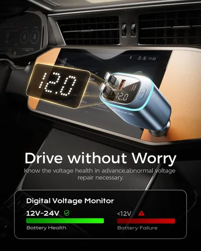Vista 5 de Cargador de Coche, Cable USB C para iPhone Retráctil Cargador de Teléfono USB C Rápido, Adaptador de Encendedor de Cigarrillos con 2 Cables USBC