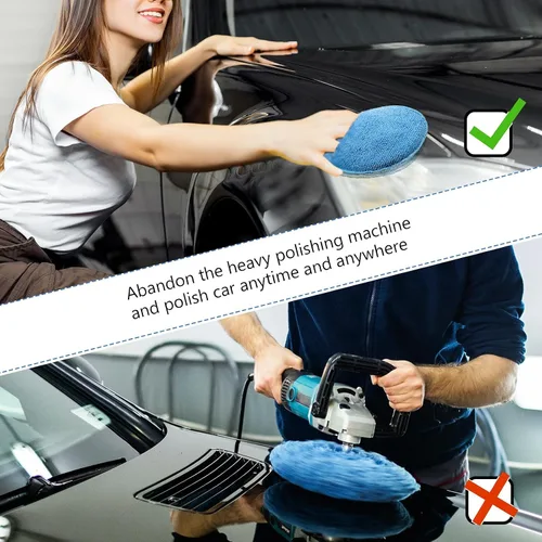 Vista 5 de 20 almohadillas aplicadoras de cera de microfibra para autos, almohadillas de espuma a granel de 5 pulgadas de diámetro, almohadillas redondas