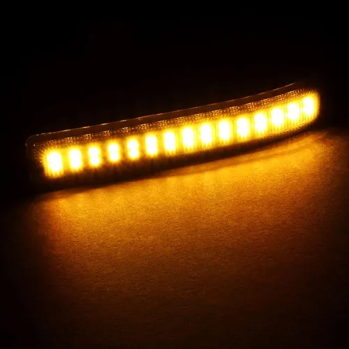Vista 4 de Q1-TECH, lente ahumada dinámica ámbar LED espejo lateral luz intermitente compatible con Ford F-150 2009-2014, 2010 2011 2012 2013, luces LED