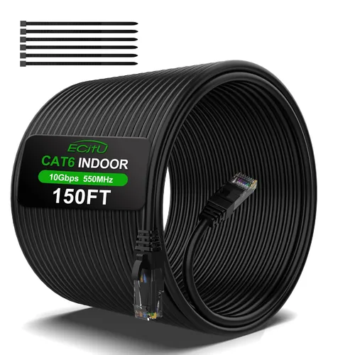 Vista 15 de Cable Ethernet Cat6 de 30 pies, cable de conexión Cat 6, cable de Internet Cat6, cable de red UTP, para interiores y exteriores, PoE, 24AWG CCA