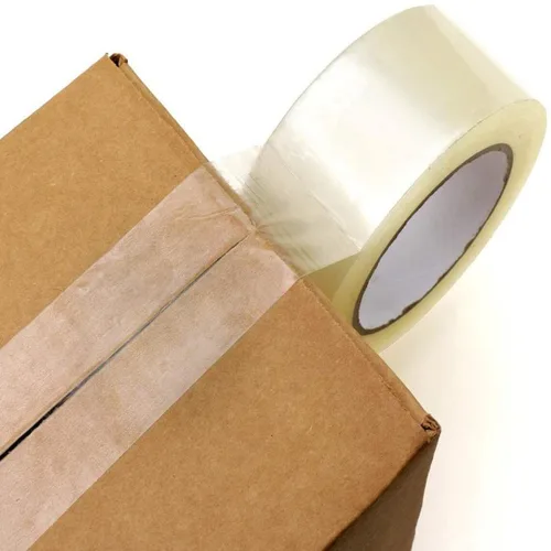Vista 2 de Cinta de embalaje transparente resistente, 6 rollos de 2 pulgadas x 110 yardas (330 pies) por rollo de cinta de sellado de cartón para embalaje