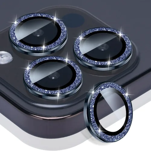 Vista 17 de Protector de lente de cámara para iPhone 15 Pro Max, protector de lente de vidrio templado con anillo de aleación de aluminio, compatible con iPhone