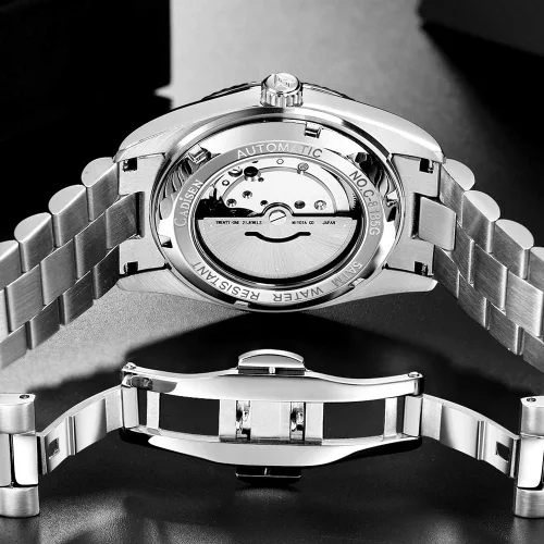 Vista 4 de CADISEN Reloj mecánico automático para hombre relojes casuales para hombre zafiro impermeable