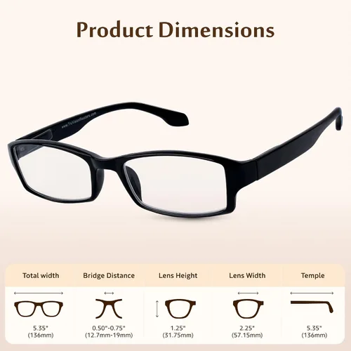 Vista 2 de TruVision Readers Gafas de lectura, bisagras de resorte cómodas para hombres y mujeres, 9501HP