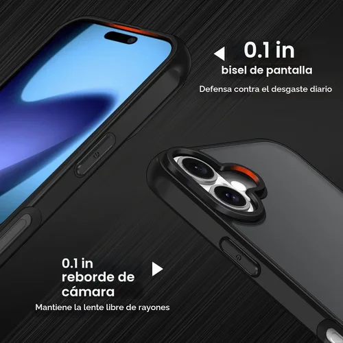 Vista 4 de ivoler Estuche 3 en 1 para iPhone 17 de 6.3" 2025 con 2 protectores de pantalla de vidrio templado [Protección de grado militar], parte trasera