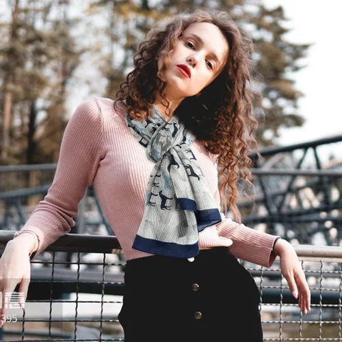 Vista 6 de E-Clover Bufanda de moda para mujer, bufandas ligeras, chal para primaveraverano e invierno