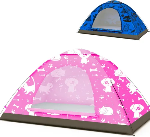 Vista 8 de KidzAdventure - Tienda de campaña 2 en 1 para niños, tienda de campaña para niños, tienda de campaña para niños de 1 a 2 personas, tienda de campaña