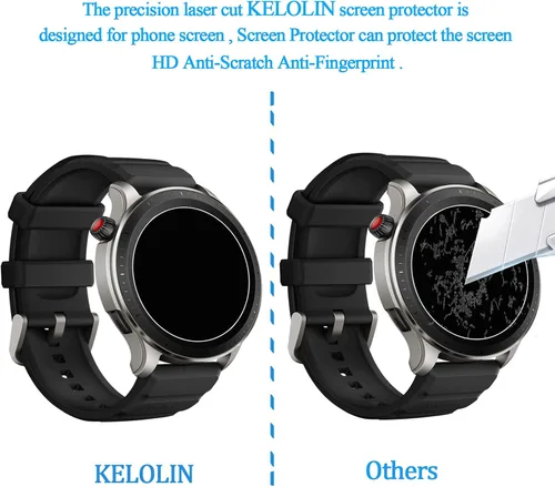 Vista 5 de Protector de pantalla de vidrio templado para Amazfit GTR 4, antiarañazos, antirreflejos, antihuellas, compatible con Amazfit GTR 4