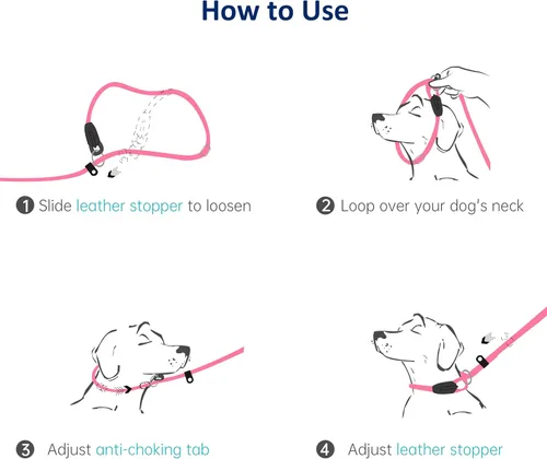 Vista 5 de WePet Correa antideslizante de entrenamiento para perros, sin tirones, plomo reflectante duradero, cuerda de bucle resistente para cachorros, mango
