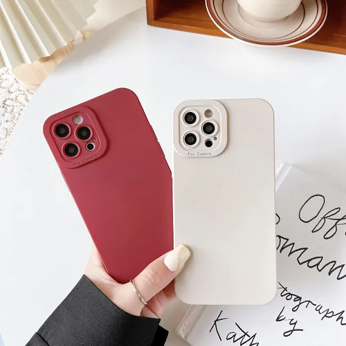 Vista 5 de DEFBSC Compatible con iPhone 14, funda de silicona líquida, funda protectora para cámara, protección de cuerpo completo de goma de gel, funda