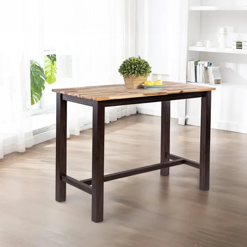 Vista 11 de Boraam Sonoma Pub Table - Cepillo de alambre de madera de granero