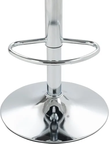 Vista 9 de Juego de 2 taburetes de bar giratorios de 360°, silla de bar de terciopelo ajustable a altura de mostrador moderna, taburete de metal plateado