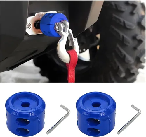 Vista 8 de Bittwee - Tapón de caucho para cabrestante de coche para ATV UTV camión, protector de gancho de cable para cuerda sintética, amortiguador de golpes