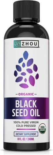 Vista 5 de Shilajit - Resina Shilajit orgánica pura del Himalaya de 600 mg, aceite de semilla negra orgánico Zhou 100% virgen prensado en frío Omega 3 6 9