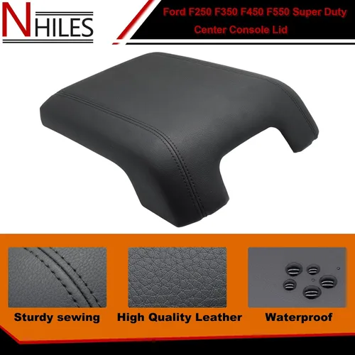 Vista 5 de NHILES Kit de Tapa de Consola Central Negra de Repuesto Compatible con F-250 Super Duty F-350 Super Duty F-450 Super Duty F-550 Super Duty 2011 2012