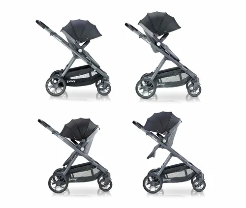 Vista 3 de Joovy Qool Cochecito personalizable, individual, doble, triple, gris mezcla