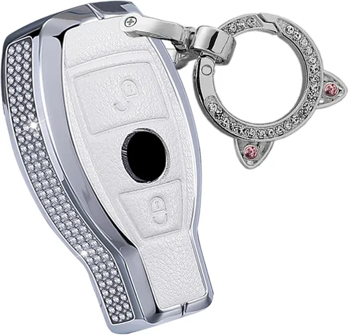 Vista 12 de ontto Funda para llave de coche con diamantes de imitación de 2 botones para Mercedes-Benz A Class B C E S G M V Class CLA CLS GLA GLC GLE GLK GL