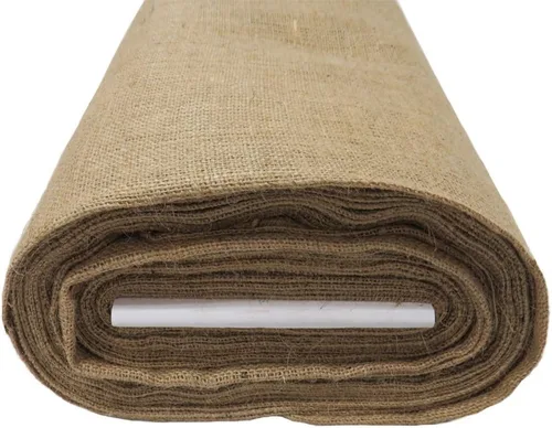 Vista 2 de LA Linen Tela de arpillera de yute de 60 pulgadas de ancho, 5 yardas/natural