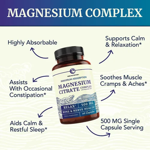 Vista 4 de Glicinato de magnesio 400 mg (120 unidades) y citrato de magnesio 500 mg (60 unidades) Alta absorción, calma, relajación, digestión y apoyo