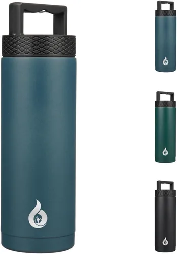 Vista 18 de BJPKPK Botella de agua aislada de un galón (128 onzas), de acero inoxidable, apta para lavavajillas, jarra sin BPA con mango ergonómico y parte