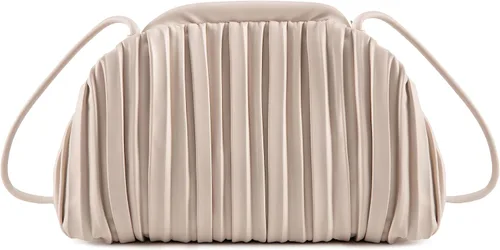 Vista 6 de NIUEIMEE ZHOU Bolso de mano fruncido para mujer, de piel sintética, bolso de mano, bolso de mano retro, bolso cruzado