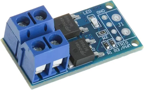 Vista 3 de 5PCS DC 5V-36V 15A (Max 30A) 400W Dual High-Power MOSFET Trigger Switch Drive Module 0-20KHz PWM Ajuste Interruptor Electrónico Tablero de Control