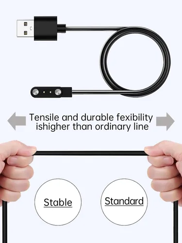 Vista 5 de Cable de carga para relojes inteligentes militares LIGE, cable de carga flexible USB magnético, accesorios para relojes inteligentes militares LIGE