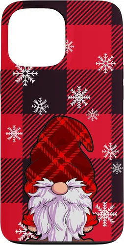 Vista 24 de Christmas Phone Case Red Buffalo Plaid Gnomes Snowflake Case for iPhone 17