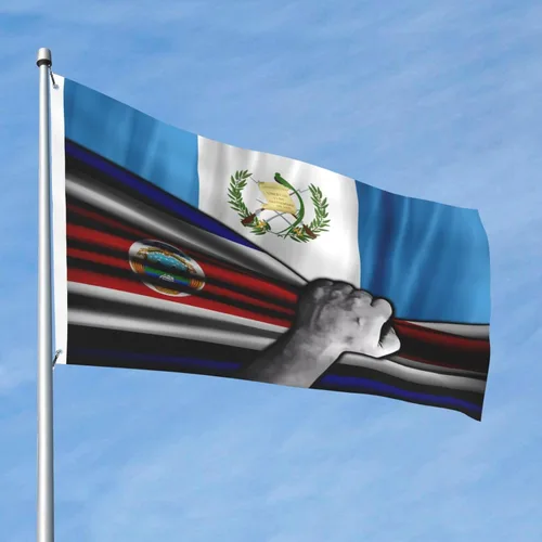 Vista 17 de Bandera de Costa Rica y República Dominicana de 2 x 3 pies, bandera para exteriores, bandera de doble cara, bandera de jardín, bandera de bienvenida