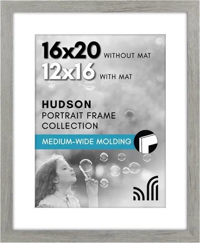 Vista 153 de Americanflat Marco de fotos de 5 x 7 pulgadas con vidrio inastillable, para usar como marco de 4 x 6 con paspartú o para fotos de 5 x 7 pulgadas sin