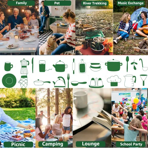 Vista 7 de MISISIPI Juego de utensilios compostables de 150 unidades, resistente con certificación BPI, tenedores desechables sin plástico, cucharas, cuchillos
