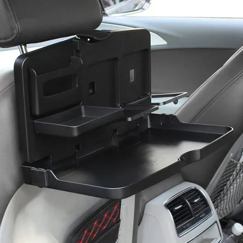 Vista 5 de Zento Deals Bandeja multiusos para automóvil, para un momento más cómodo en tu automóvil (negro1)