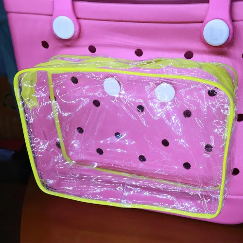 Vista 2 de Bolsa transparente para bolsa Bogg, Amarillo, Playa