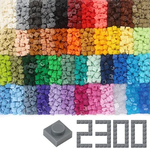 Vista 9 de Basic 1000 Piezas Placa 1x1 Ladrillos Creativos 20 Colores Piezas Conjunto de Bloques de Construcción y Juego Juguete Compatible con 3024 Accesorios