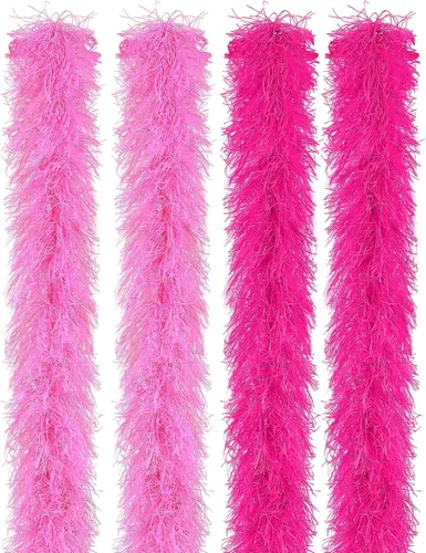 Vista 39 de Jexine Boas de plumas artificiales en masa, boas esponjosas para decoración de disfraces de boda, vestidos, suministros para fiestas de té