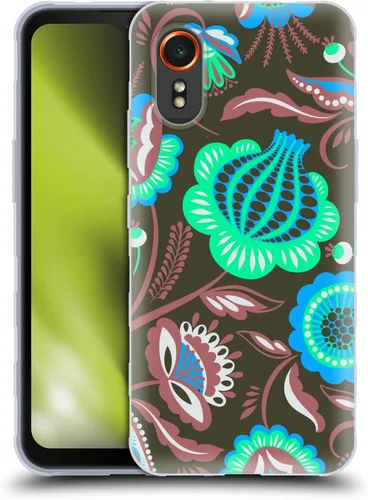 Vista 20 de Head Case Designs Officially Licensed Haroulita Blue Red Ethnic Pattern Soft Gel Case Compatible with Samsung Galaxy Xcover7 5G