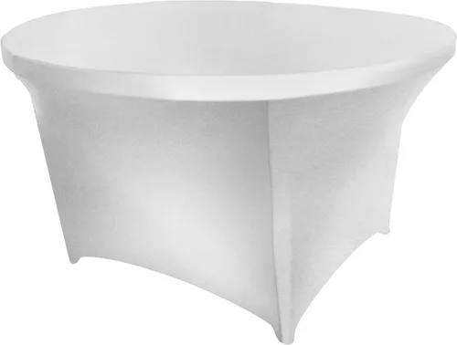 Vista 147 de Mantel de cóctel de elastano redondo de 24 pulgadas x 30 pulgadas de alto, color negro