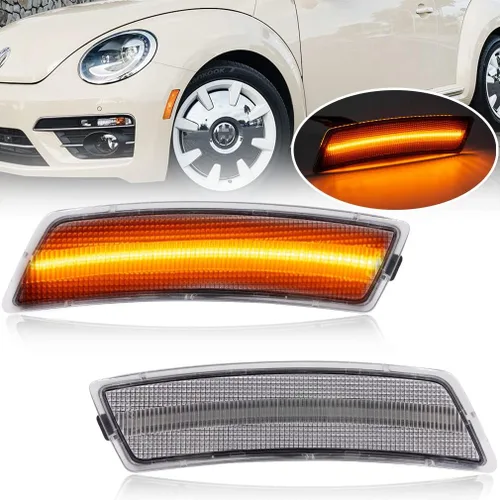 Vista 8 de Luz LED de guardabarros con marcador lateral delantero para VW Volks-wagen Iluminación LED ámbar