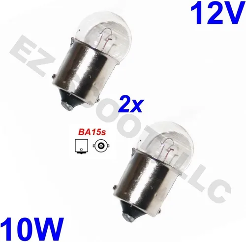 Vista 2 de BOMBILLAS DE LUZ DE LA SEÑAL DE GIRO DE TORNO OEM CLARO OEMPO 12V/10W GY6 CHINO SCOOTER MOPED ATV TAOTAO JONWAY JMSTAR BAJA ZNEN SSR BENZHOU ROKETA