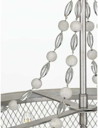 Vista 6 de Progress Lighting Austelle Collection - Lámpara de araña de 4 luces galvanizada