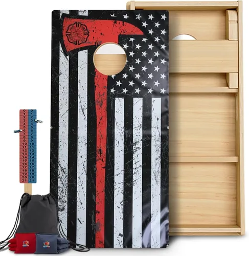 Vista 62 de CornholeGamesUSA Pro - Juego de tablas de Cornhole Fabricado en Estados Unidos Abedul báltico 3/4 Sin rebote Patas triples gruesas Dos 1