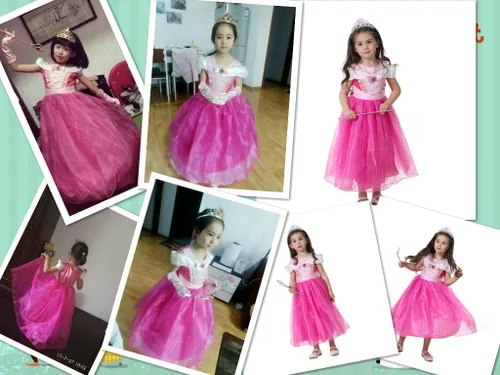 Vista 2 de Disfraz de princesa para niñas, fiesta de cumpleaños con accesorios de 3 a 12 años