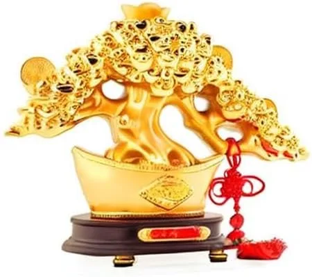 Vista 4 de Figura de gran tamaño Feng Shui árbol de dinero, riqueza y porsperidad, el mejor regalo de felicitación de inauguración de la casa